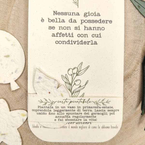 segnalibro carta piantabile